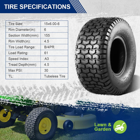 MaxAuto 15x6.00-6 set of 2 packaging for easy replacement.