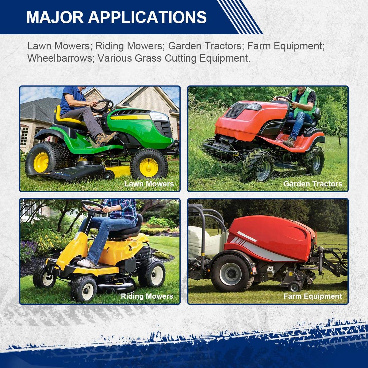 MaxAuto lawn care tire setup supports smooth turf performance