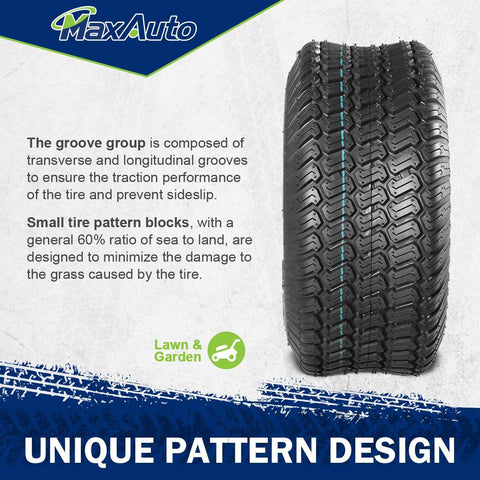 MaxAuto tire with 570 lbs load capacity suitable for riding mowers