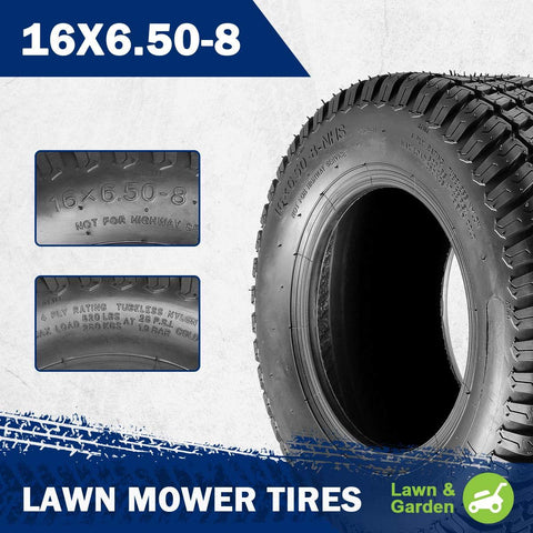 MaxAuto Turf Tech tread close-up demonstrates grass traction.