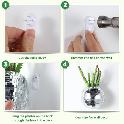 Maxcheck disco ball planter reflection creates ambient sparkle in living spaces