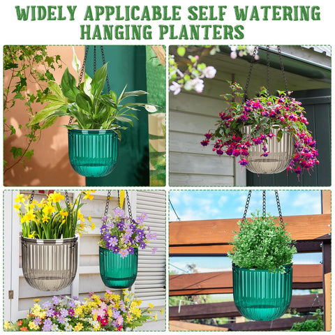Maxcheck indoor/outdoor hanging planters suitable for balconies and living spaces.