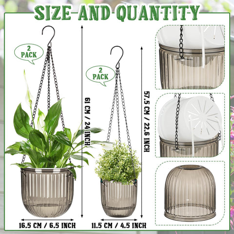 Maxcheck self-watering planter water-level window eases moisture monitoring for indoors.