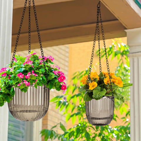 Maxcheck planters shown indoors offer versatile growing options.
