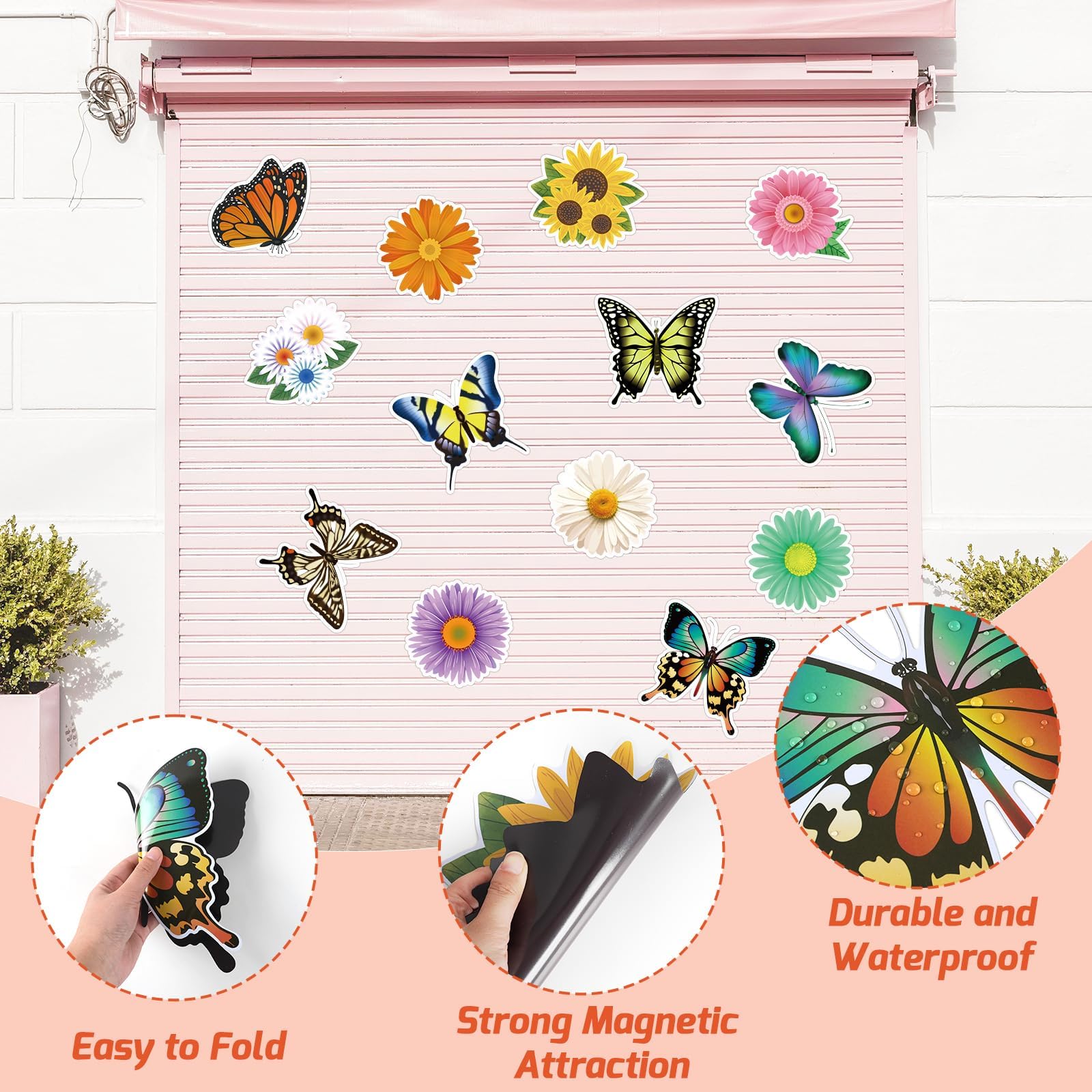 MAXDUCK magnets with butterfly patterns offer a playful focal point on cars or fridges.