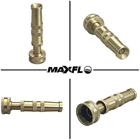 MAXFLO leakproof brass nozzle with O-ring seals ensures watertight connections.