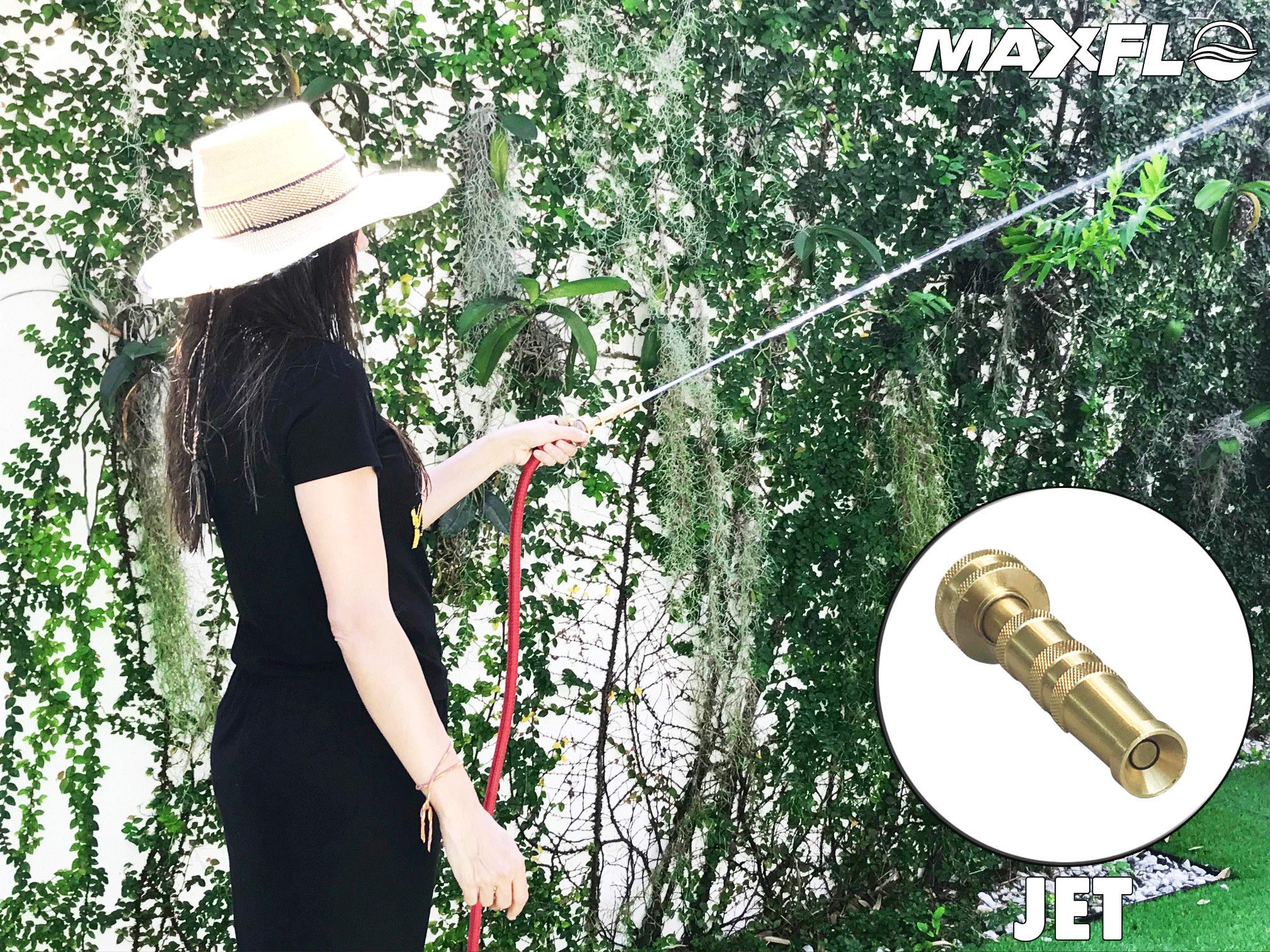 MAXFLO multi-use nozzle ideal for watering plants, washing cars, and cleaning surfaces.