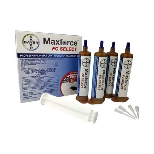 Indoor and outdoor placement of Maxforce FC Select roach gel for broad coverage