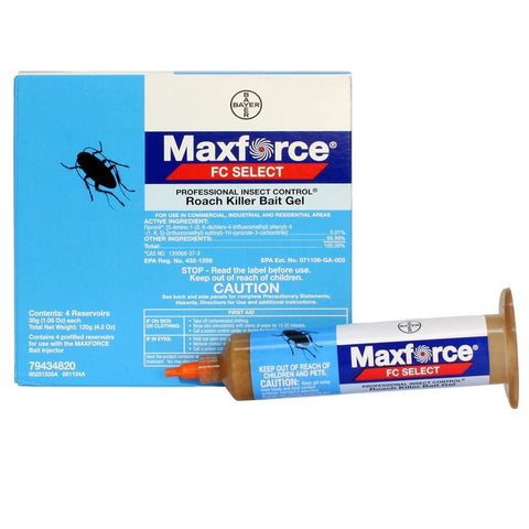 Applying Maxforce FC Select gel in a kitchen corner to attract roaches