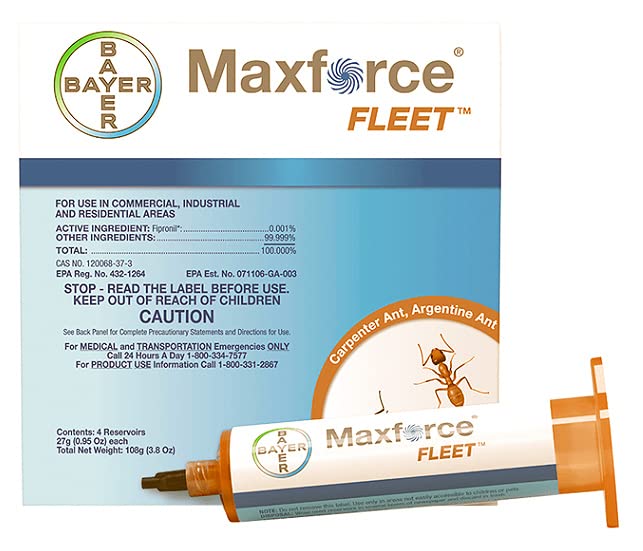 Maxforce Fleet Ant Bait Gel applied to a wall crack for ant control