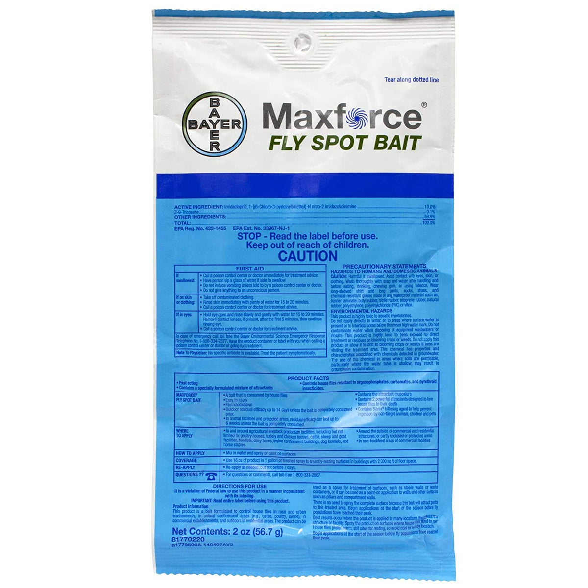 Maxforce Fly Spot Bait 1 Pack BA1037 — ready-to-use bait for commercial and residential settings.