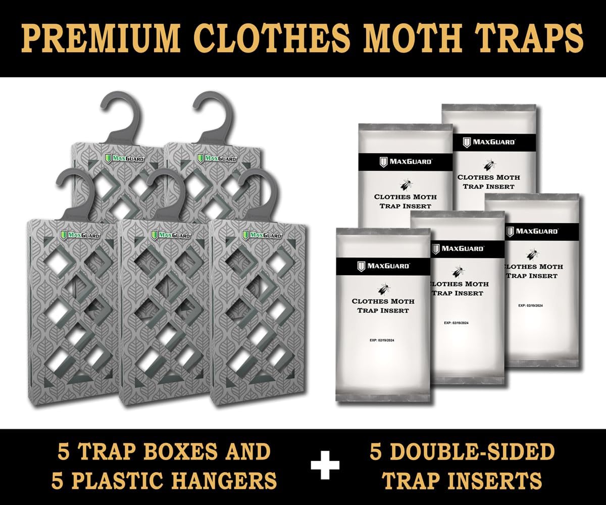 MaxGuard trap set up in a closet to protect fabrics