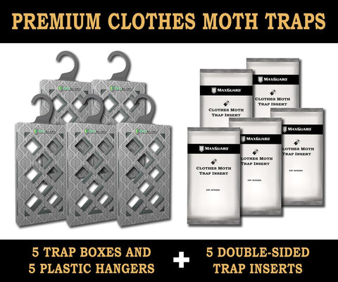 MaxGuard trap set up in a closet to protect fabrics