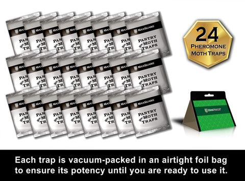 MaxGuard individually sealed traps ensure freshness and potency for dry goods storage.