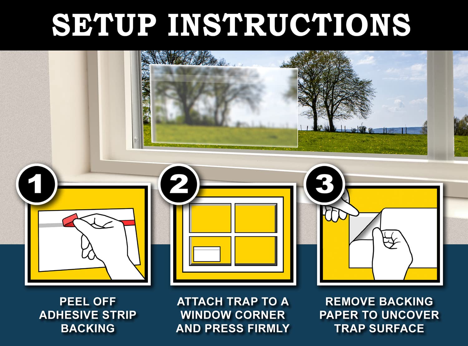 MaxGuard window traps illustrate long-lasting use up to six months.