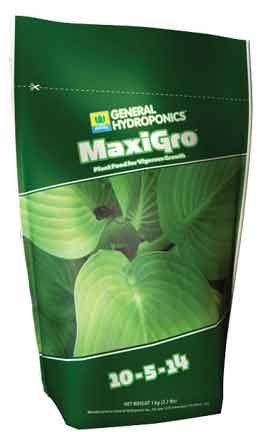 MaxiGro Plant Food NPK 10-5-14 bottle pour supports balanced growth and nutrient delivery
