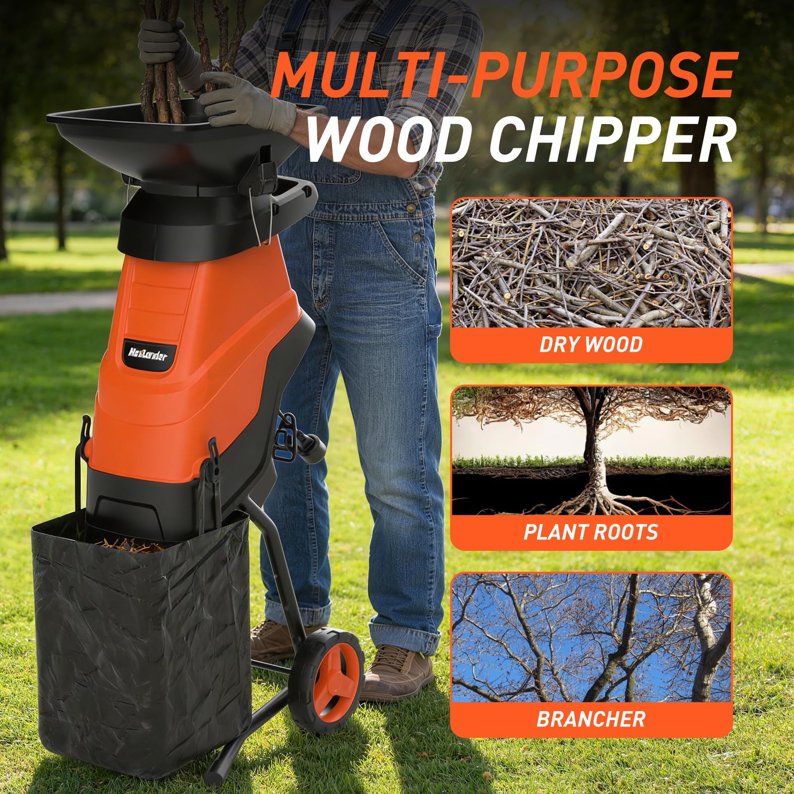 MAXLANDER 21:1 reduction ratio highlights efficient mulching