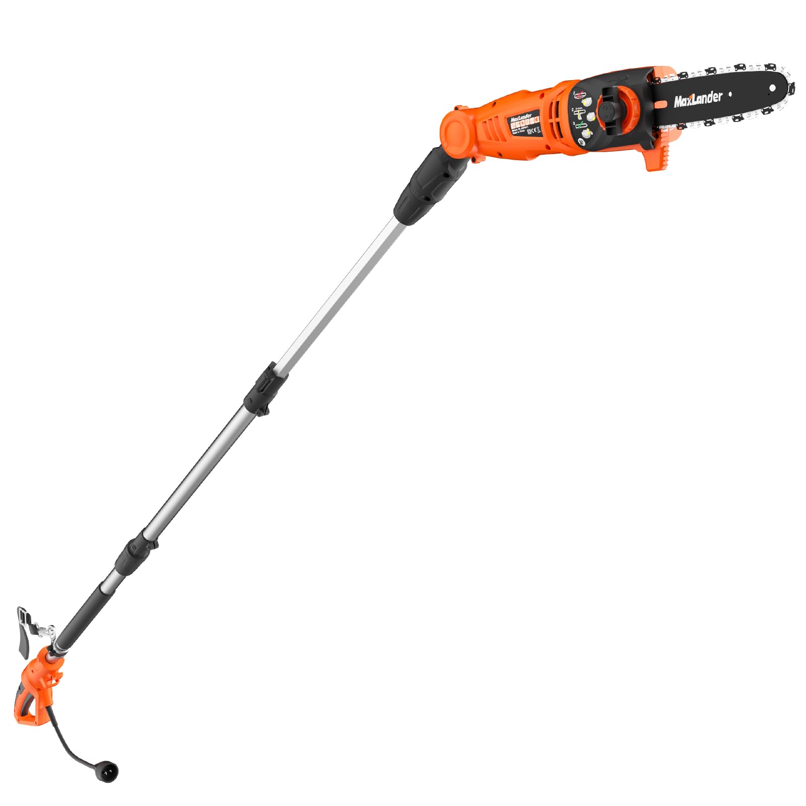 MAXLANDER 8-Inch Electric Pole Saw front view for precise trimming power