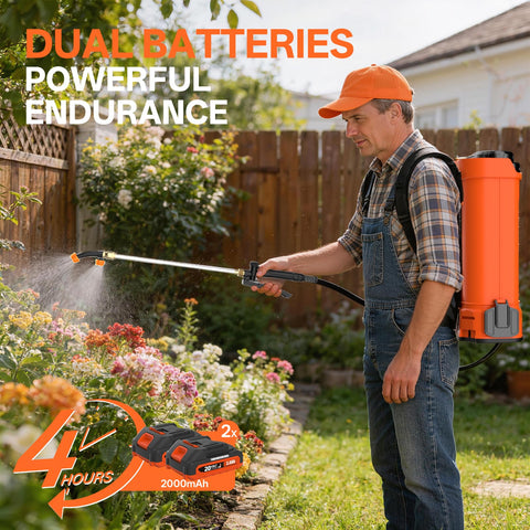 MAXLANDER backpack sprayer worn on back highlights ergonomic design for long tasks