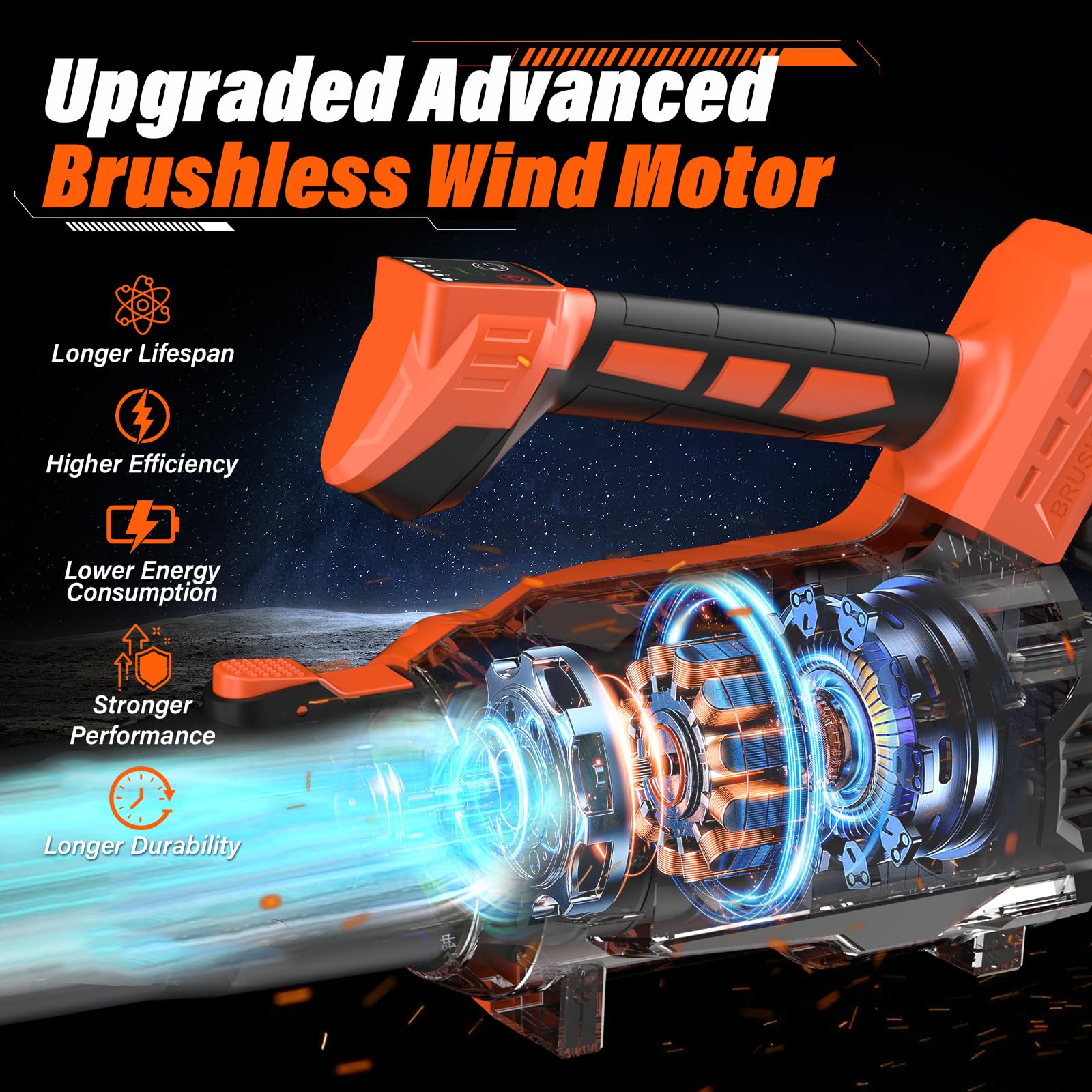 MAXLANDER battery pack shown for long-lasting power during yard tasks
