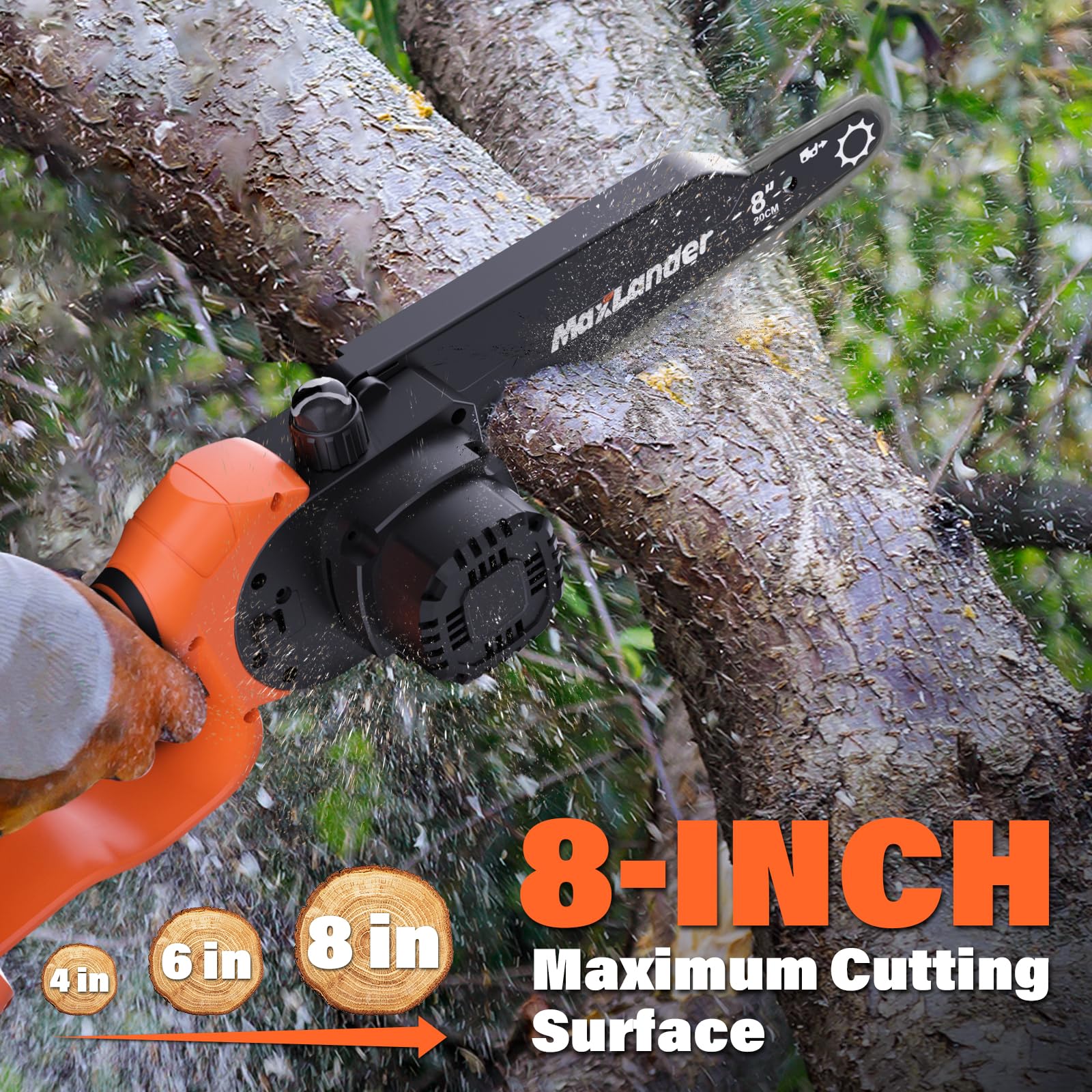 MAXLANDER copper motor delivers strong, fast cutting performance.