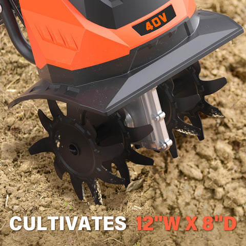 MAXLANDER cordless tiller reaches 8-inch depth to loosen compact soil