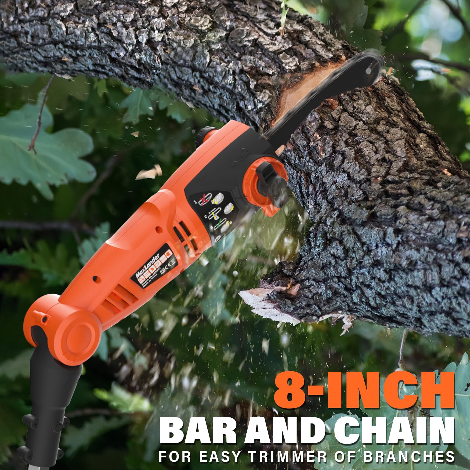 MAXLANDER extended reach 14.5 feet enables reaching high branches safely