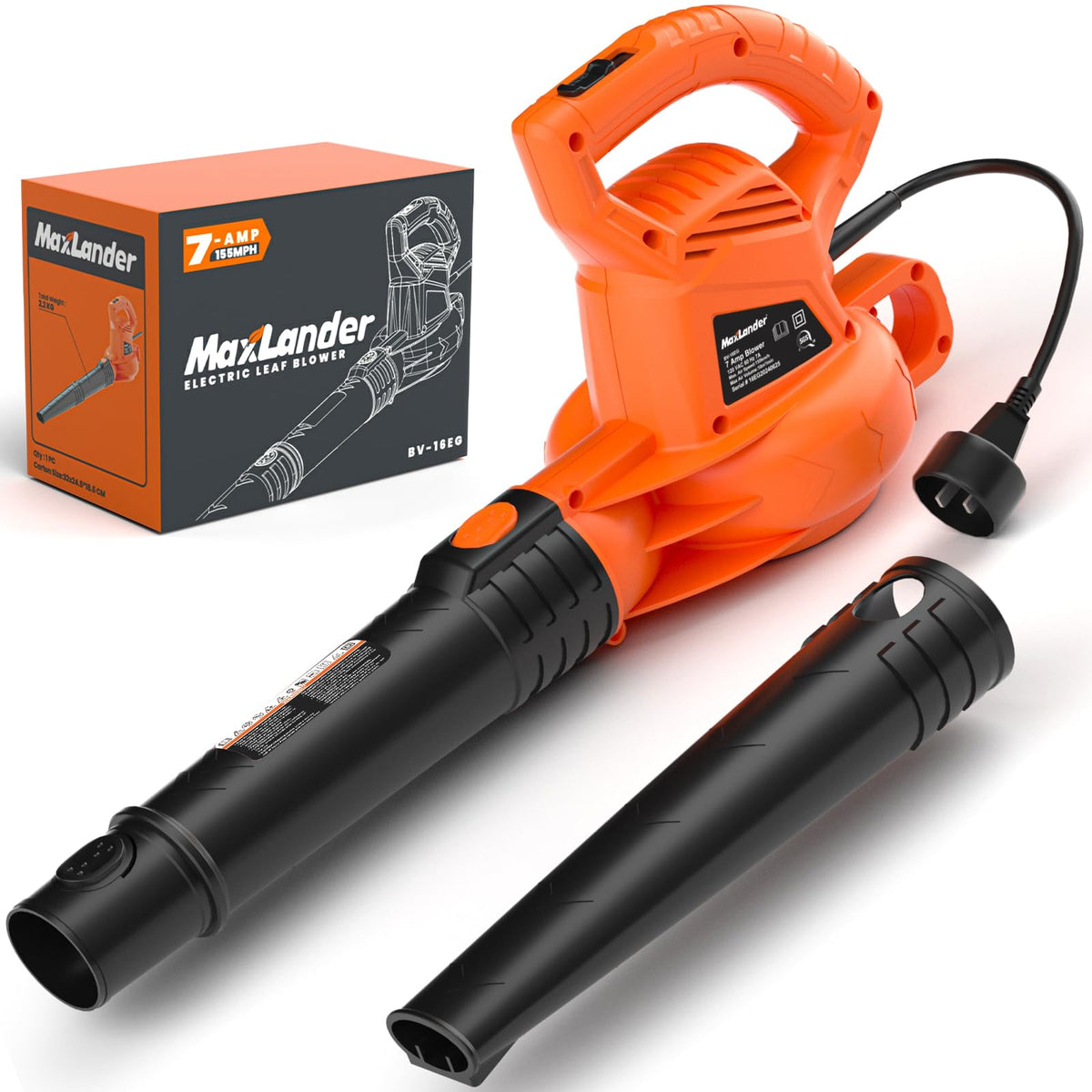 MAXLANDER leaf blower corded motor for reliable power