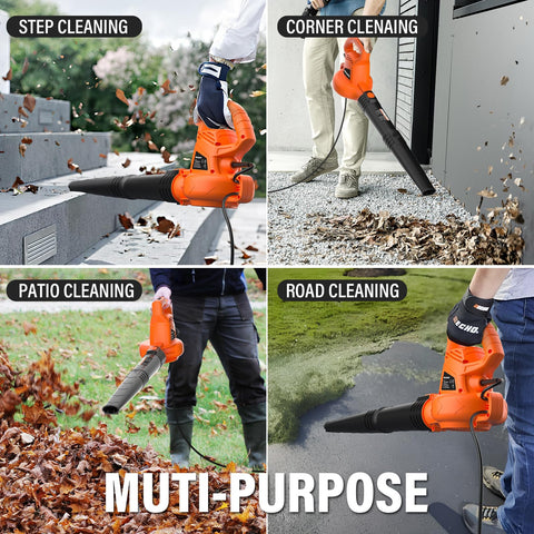 MAXLANDER leaf blower clears dust and debris from corners