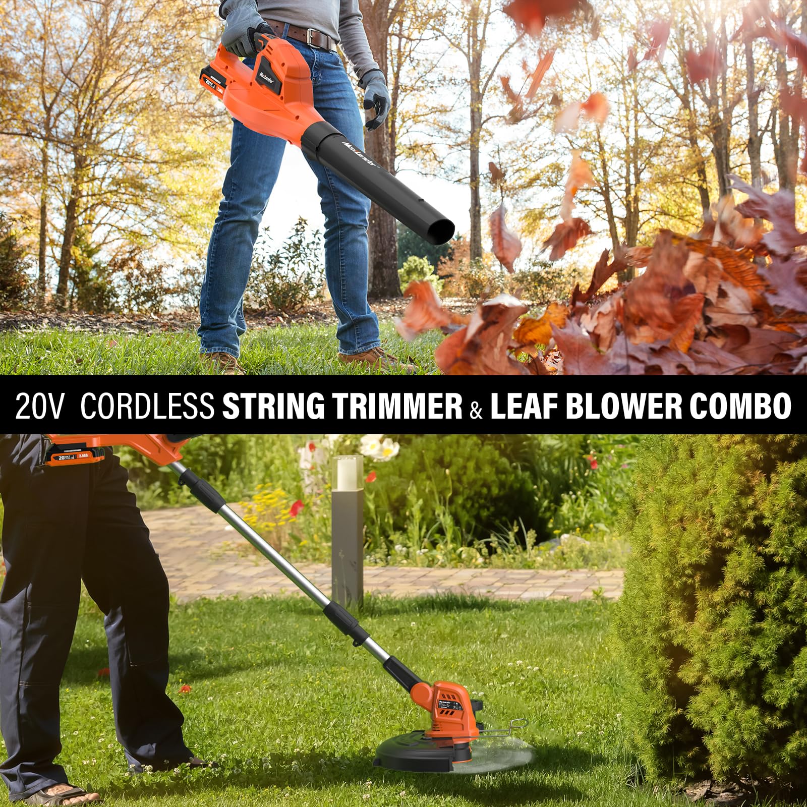 MAXLANDER weed wacker edger conversion enables clean lines along lawn edges