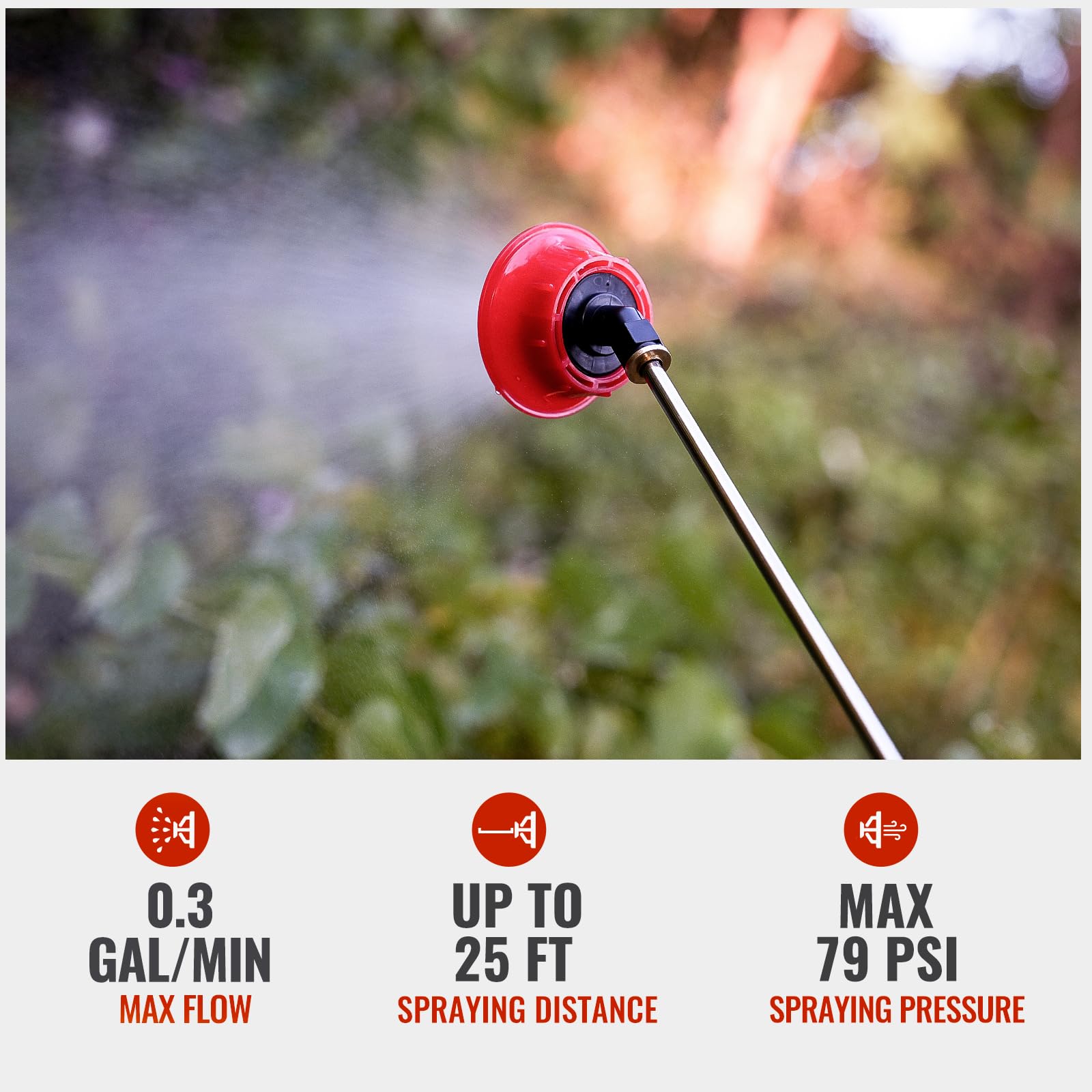 MaxMore 79 PSI capability delivers steady liquid delivery across yards.