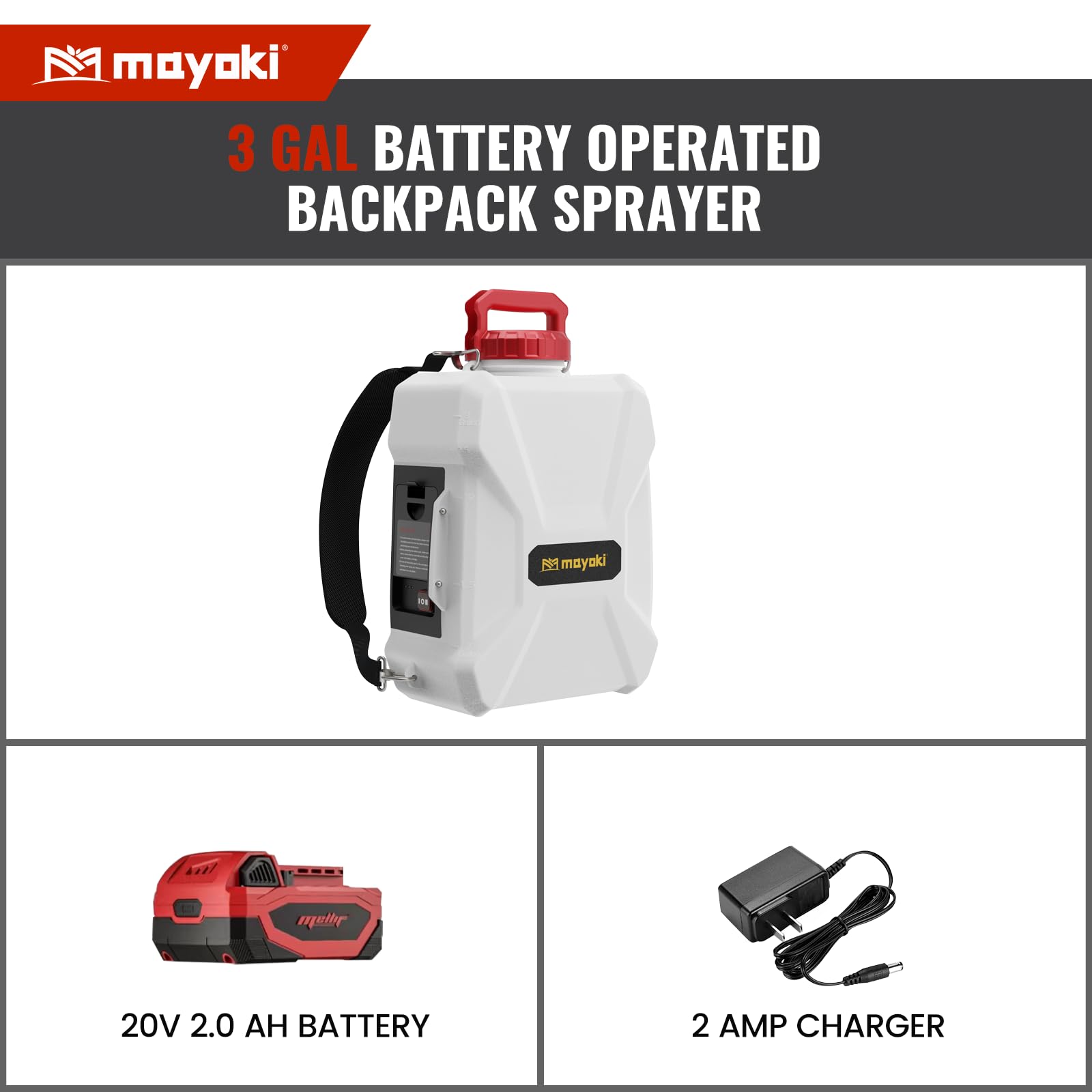 MaxMore backpack with soft straps for comfortable extended spraying sessions.