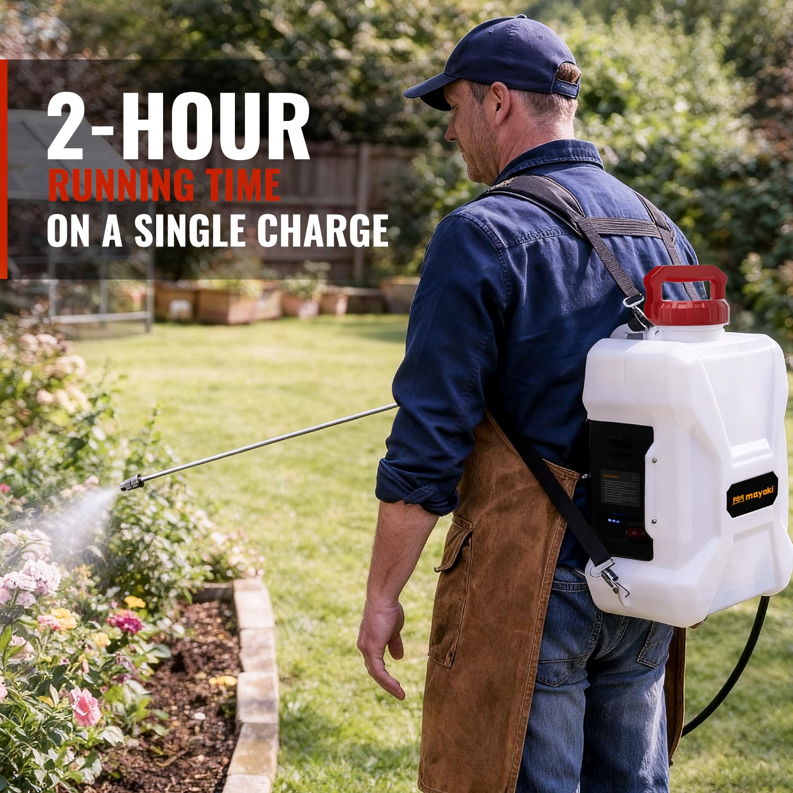MaxMore extendable wand demonstrates adjustable reach for targeted spraying.