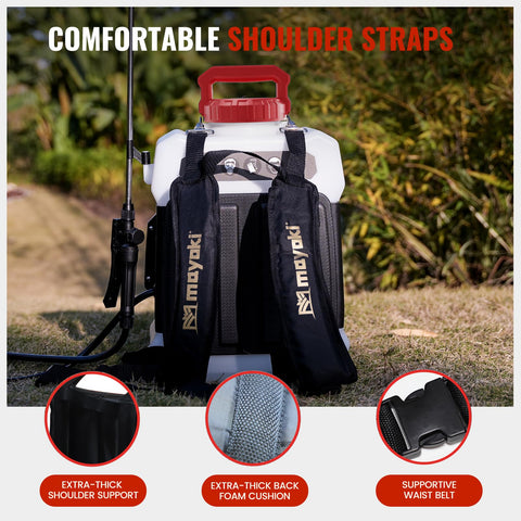 MaxMore inlet filtration keeps debris out for cleaner sprays.