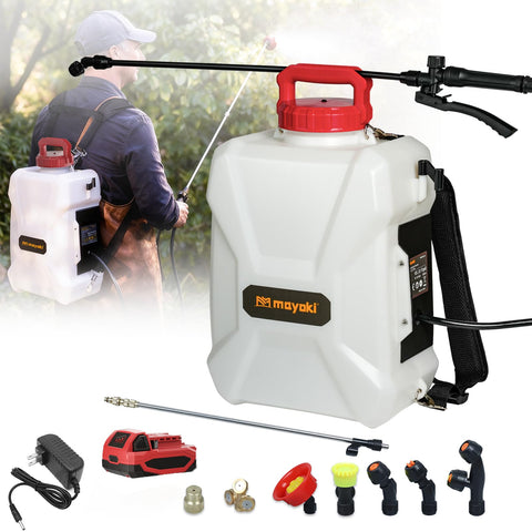 MaxMore 3-gallon sprayer with Milwaukee battery compatibility for easy lawn care.