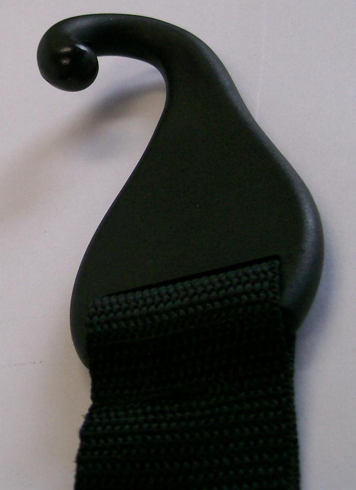 MAXOPS CJ Fence Hooks hanging a diaper bag in a home setup