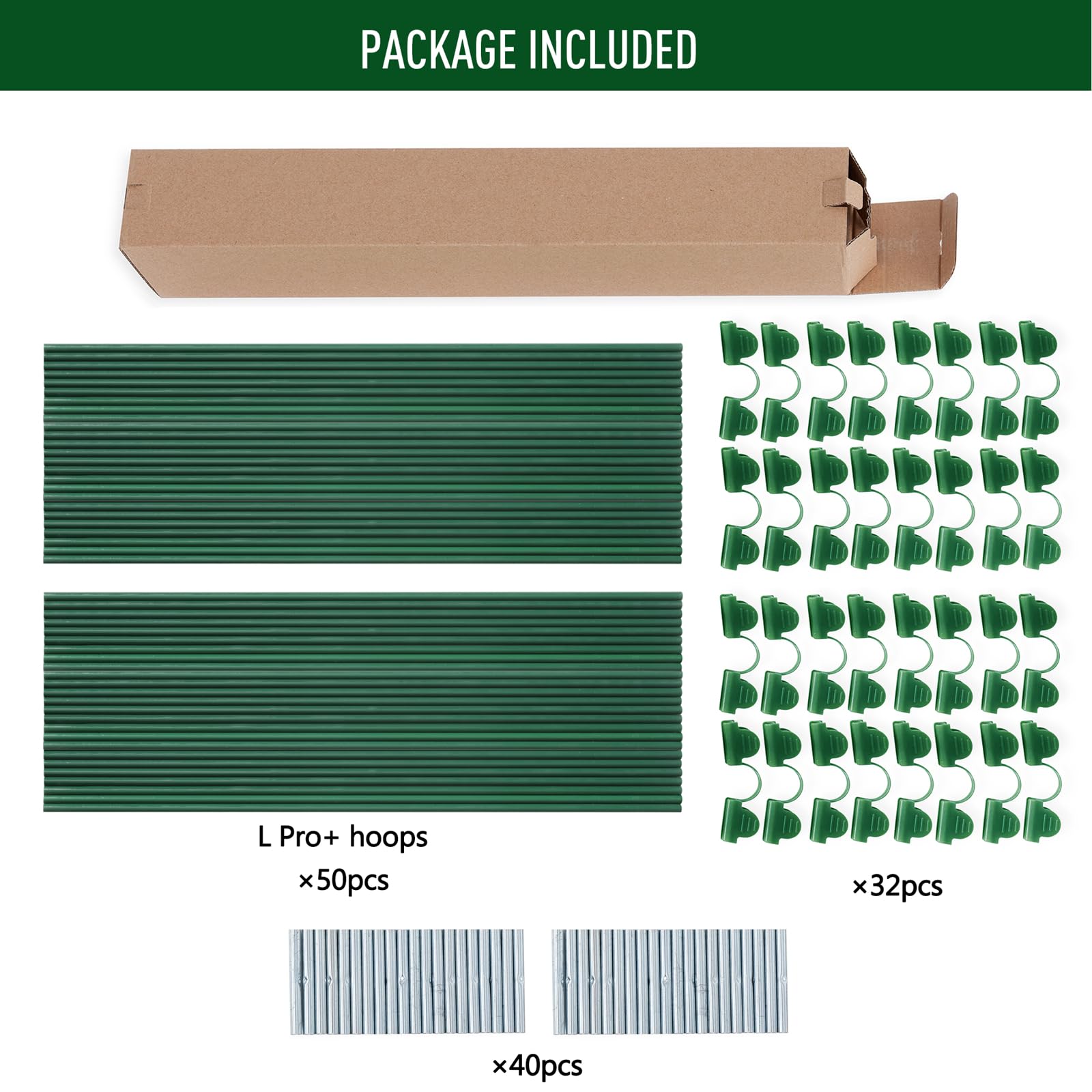 MAXPACE 17-inch diameter hoops provide sturdy wide-tunnel support for crops