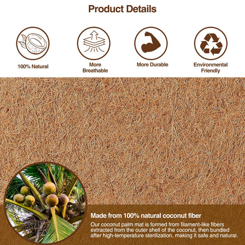 MAXPACE coconut coir liner used as snow mat with non-slip surface