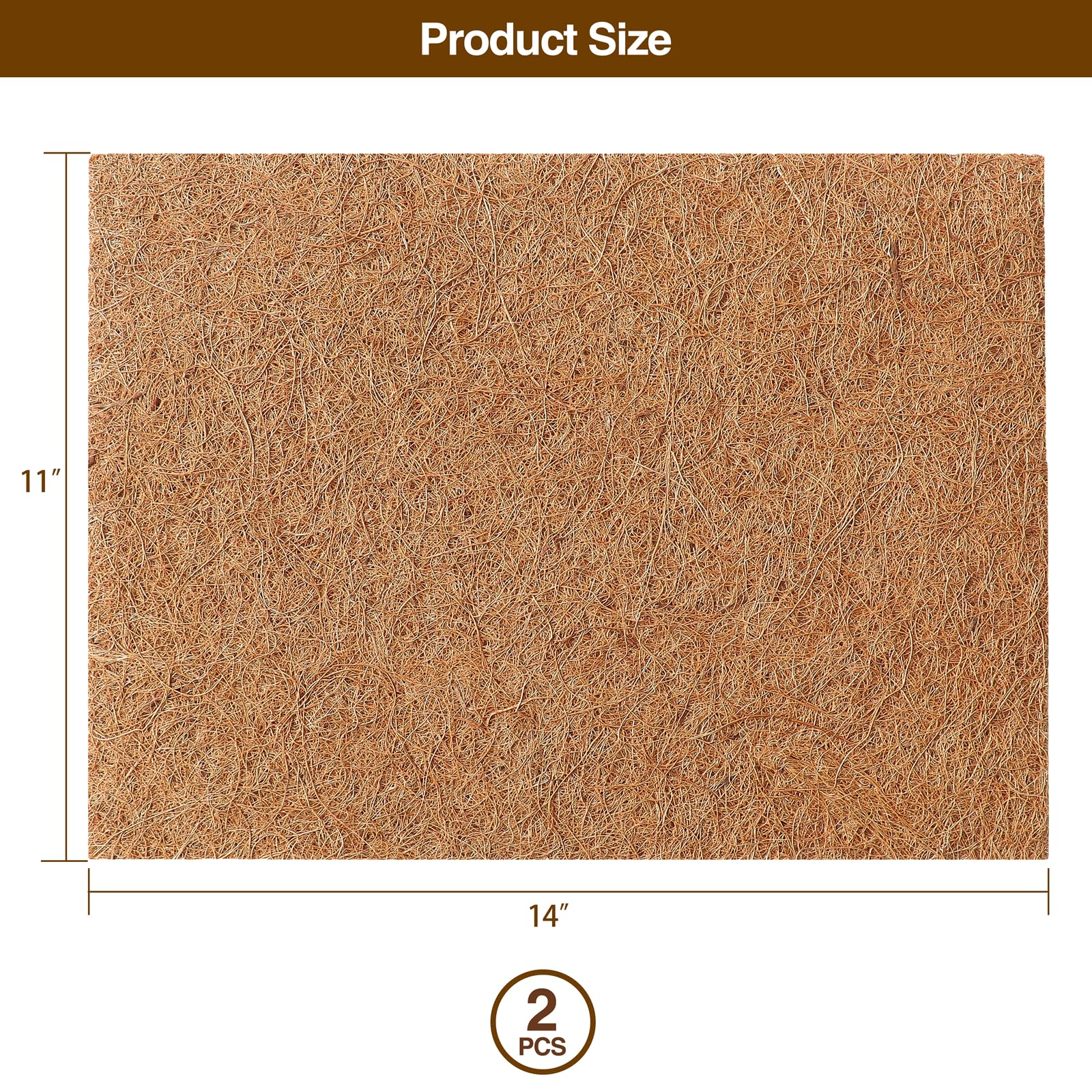 MAXPACE coir mat used as reptile bedding for odor control and moisture