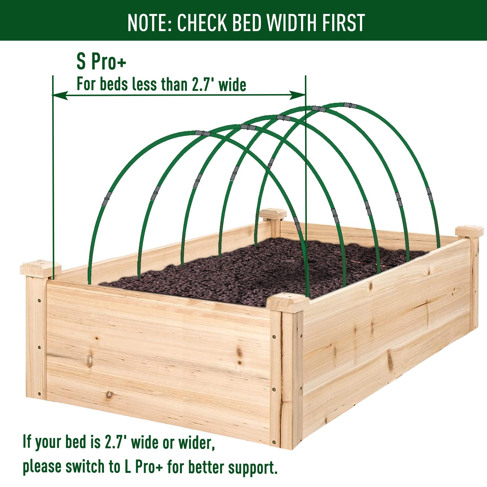 MAXPACE DIY grow tunnel clips securely keep mulch cover in place