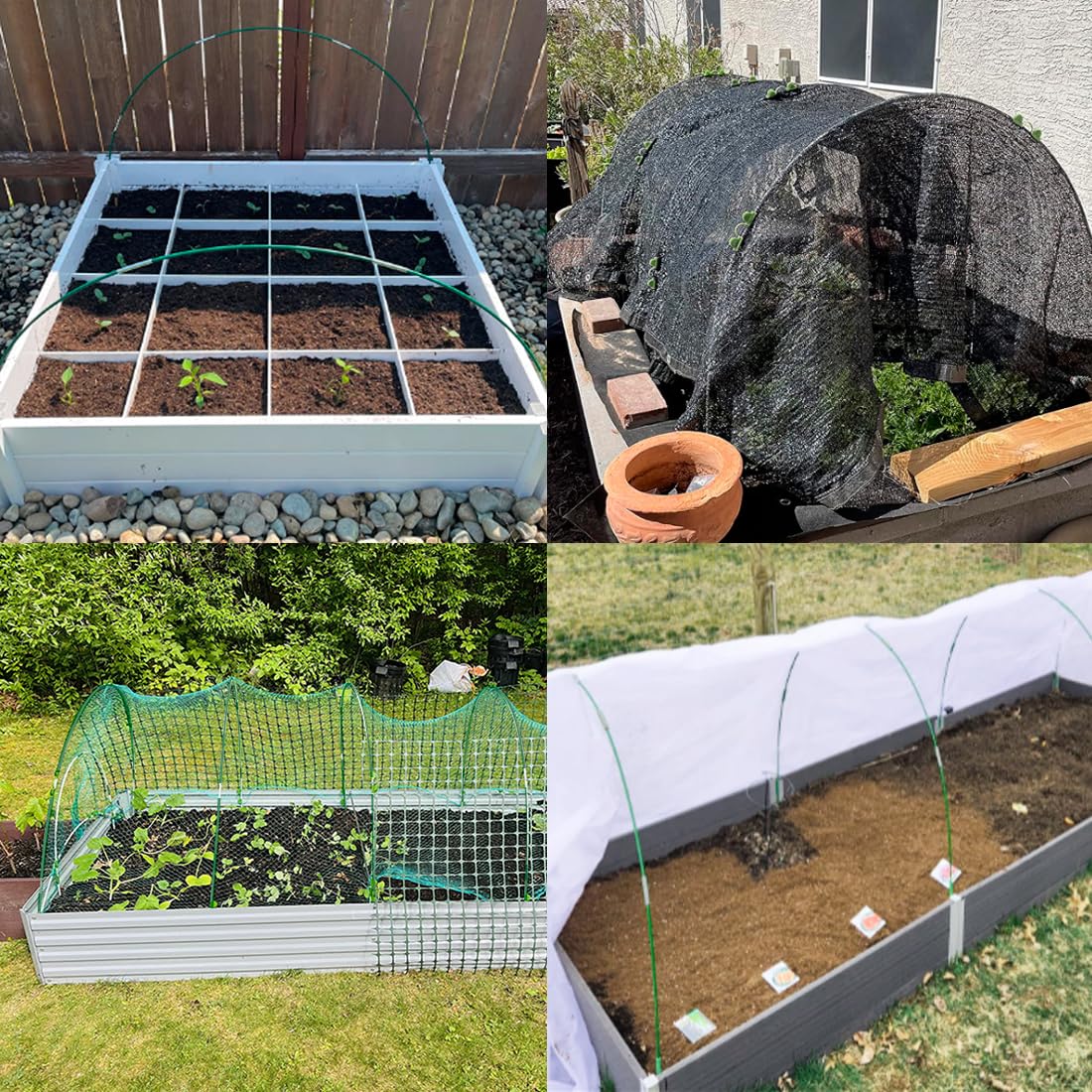 MAXPACE DIY grow tunnel setup for a customizable protective garden space.