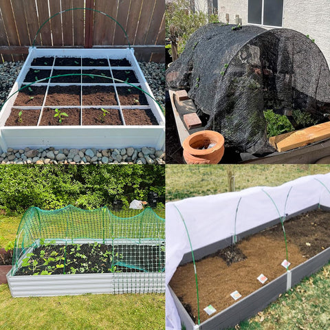 MAXPACE DIY grow tunnel setup for a customizable protective garden space.