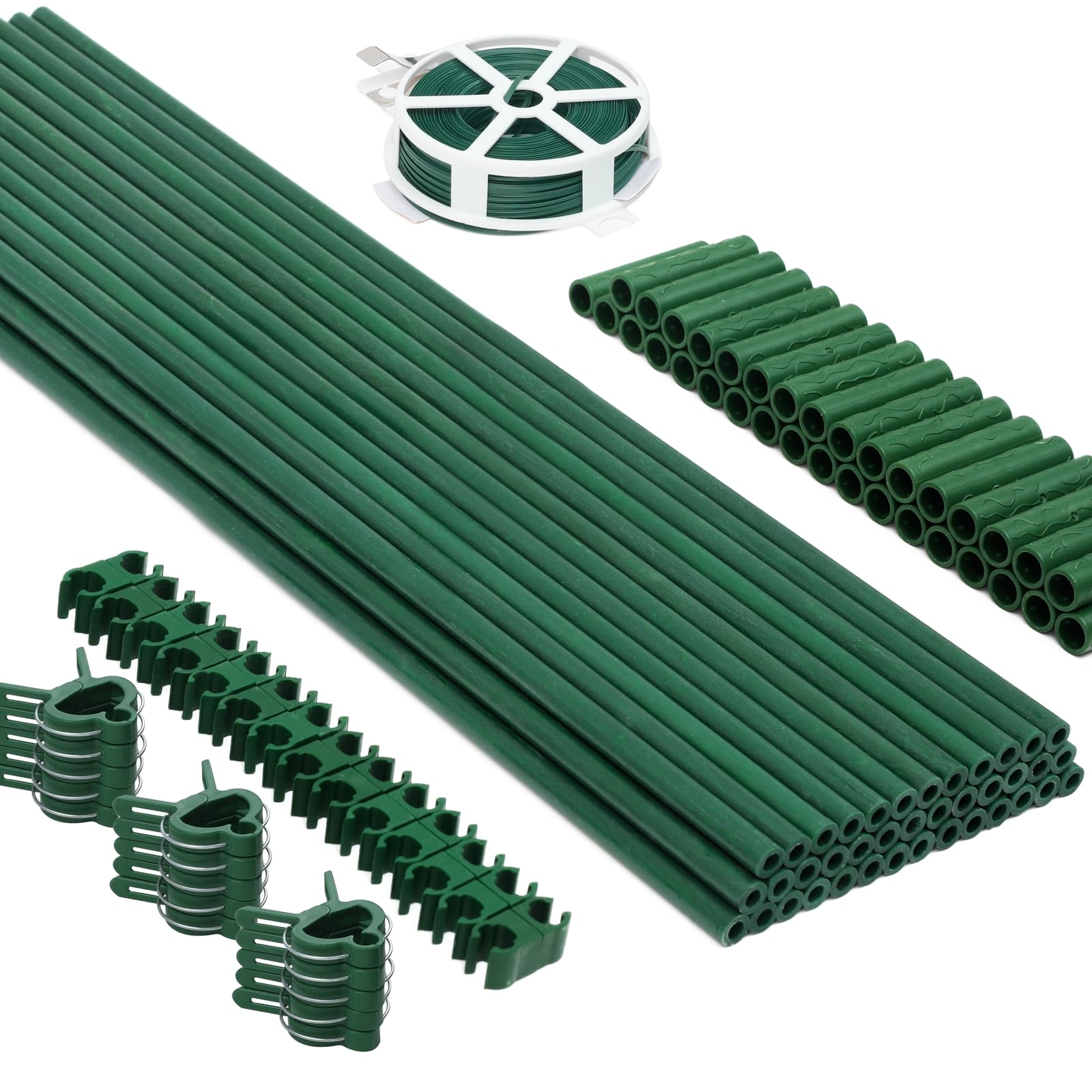 MAXPACE garden stakes kit with 40 stakes ready for DIY plant supports.