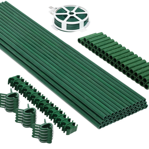 MAXPACE garden stakes kit with 40 stakes ready for DIY plant supports.