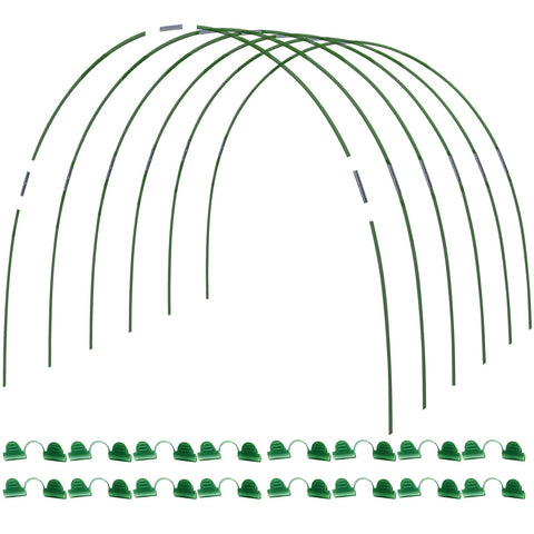 MAXPACE greenhouse hoops bundle ready for quick, reusable tunnel assembly in your garden