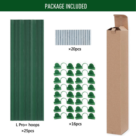 MAXPACE greenhouse hoops in soil installation demonstrates secure, reusable garden support