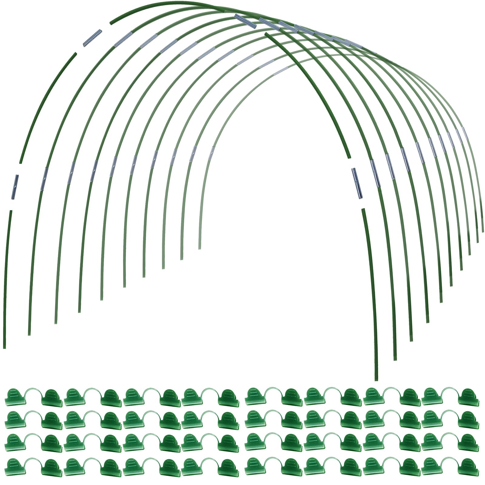 MAXPACE greenhouse hoops kit with 50pcs for customizable grow tunnels