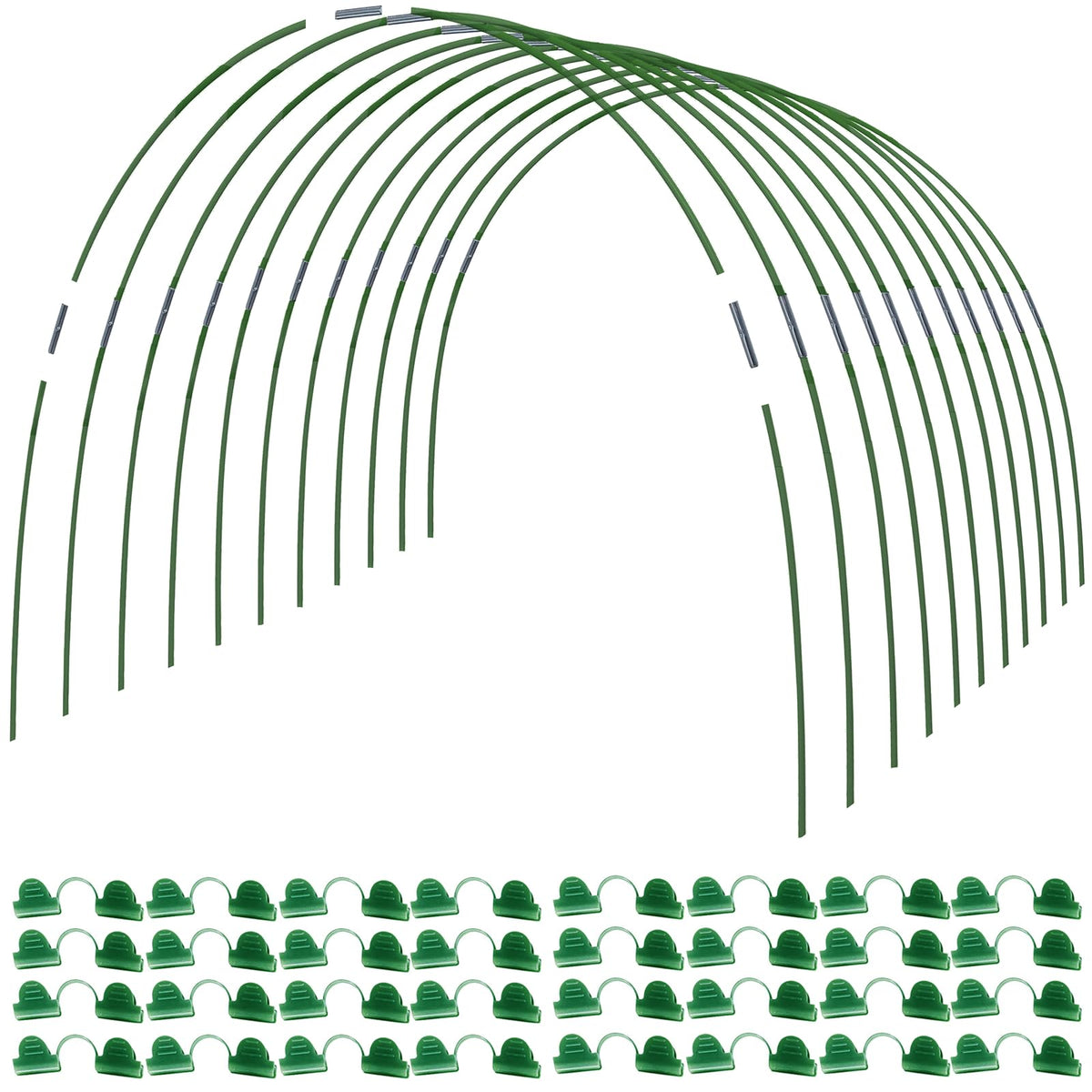 MAXPACE greenhouse hoops kit for quick DIY tunnel assembly and versatile garden use.