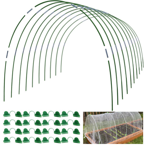 MAXPACE greenhouse hoops kit layout for durable garden support