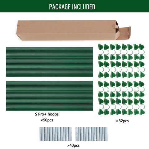MAXPACE hoops in soil demonstrate easy installation and reuse season after season.